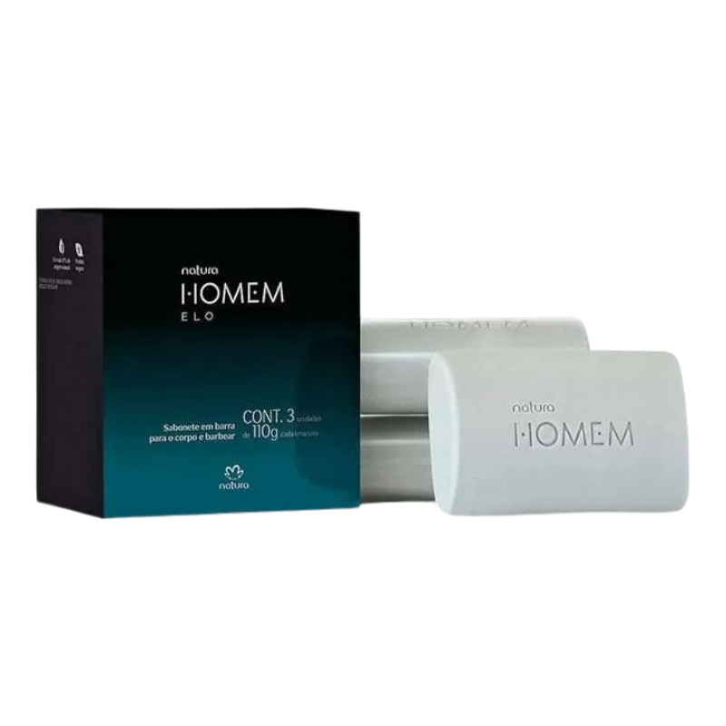 CAJA DE JABONES HOMEM ELO 3 UND