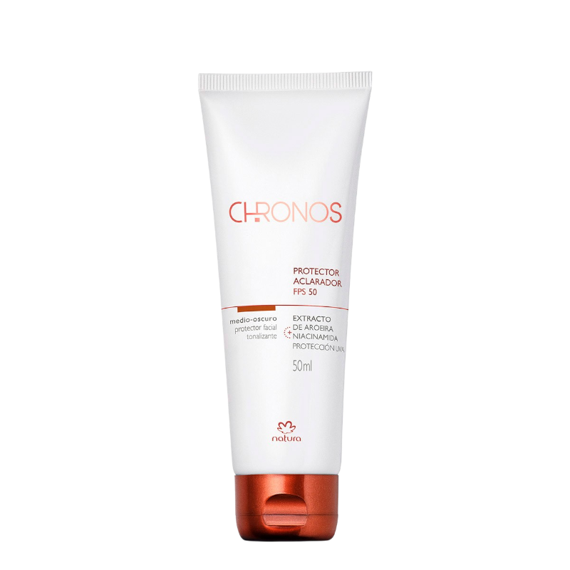 PROTECTOR SOLAR FACIAL MULTIACLARADOR DE MANCHAS FPS 50 MEDIO-OSCURO CHRONOS 50 ML
