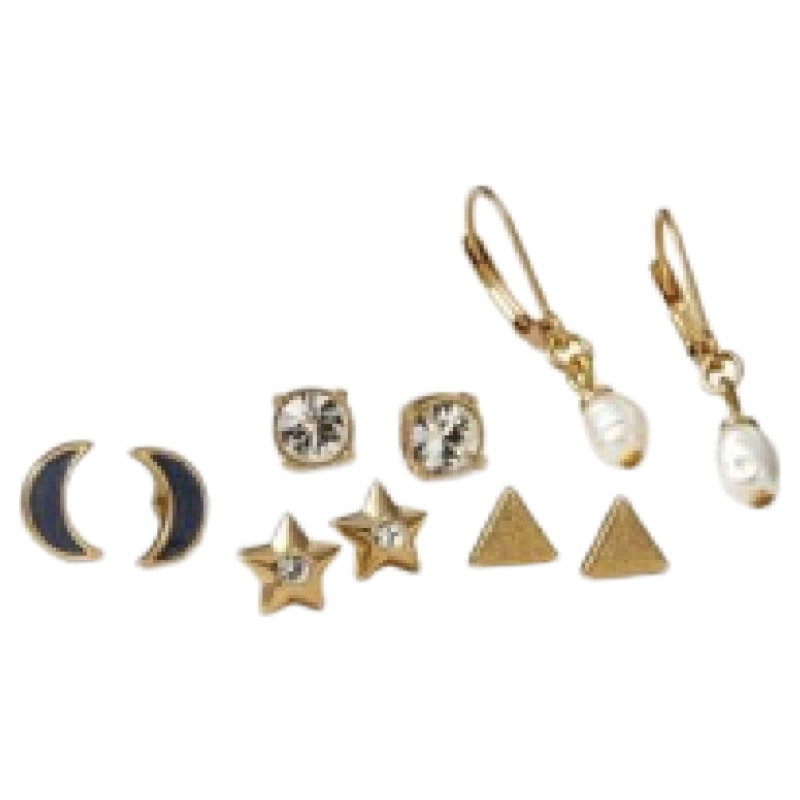 SET ARETES COSMO BLUE 5 PARES YANBAL