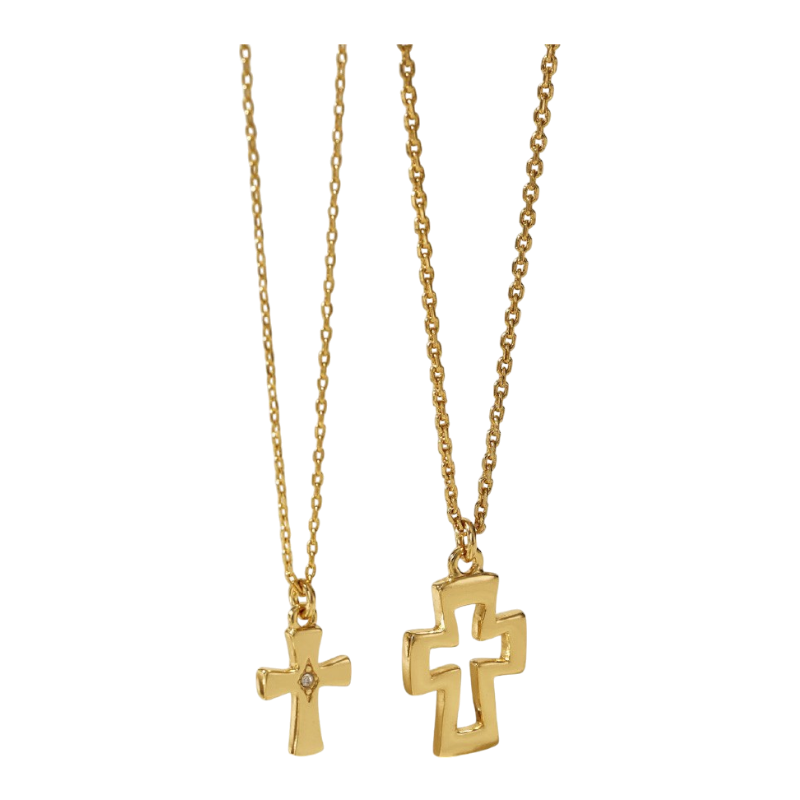 SET COLLARES CRUZ DORE 2 PIEZAS YANBAL