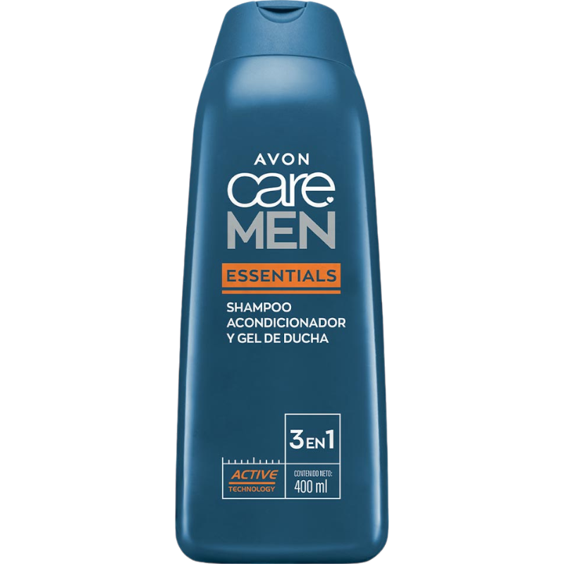 SHAMPOO ACONDICIONADOR Y GEL DE DUCHA AVON CARE MEN 400 ML