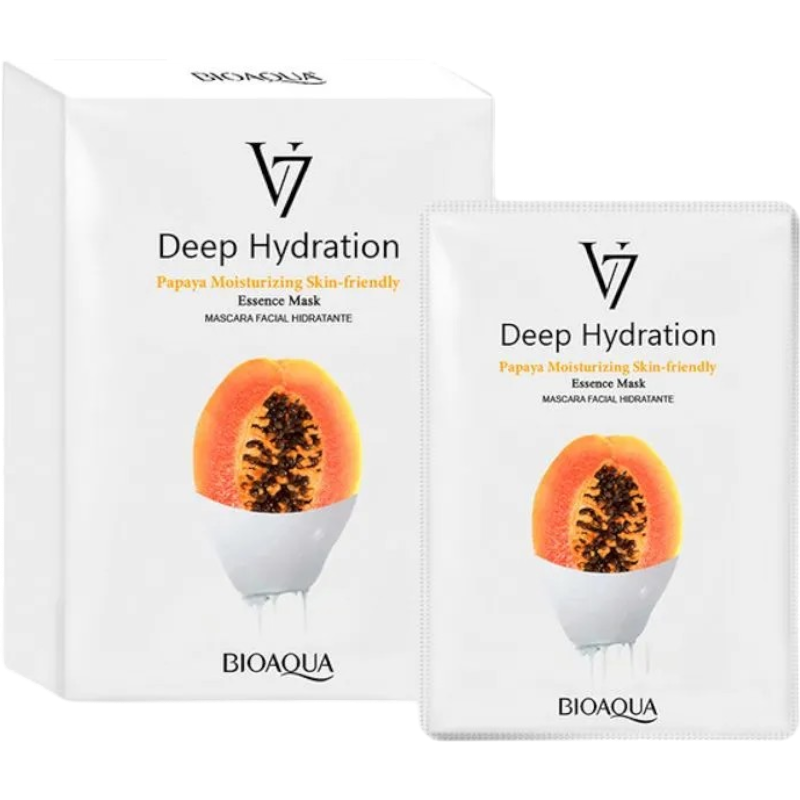 BOX MASCARILLA FACIAL HIDRATANTE PAPAYA 10 UND