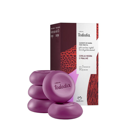 CAJA DE JABONES CEREZA NEGRA Y PRALINE 5 UND