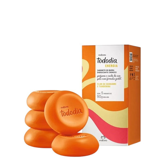 CAJA DE JABONES FLOR DE JENGIBRE Y MANDARINA 5 UND
