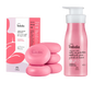 DUO FRAMBUESA Y PIMIENTA ROSA CREMA CORPORAL + CAJA DE JABONES