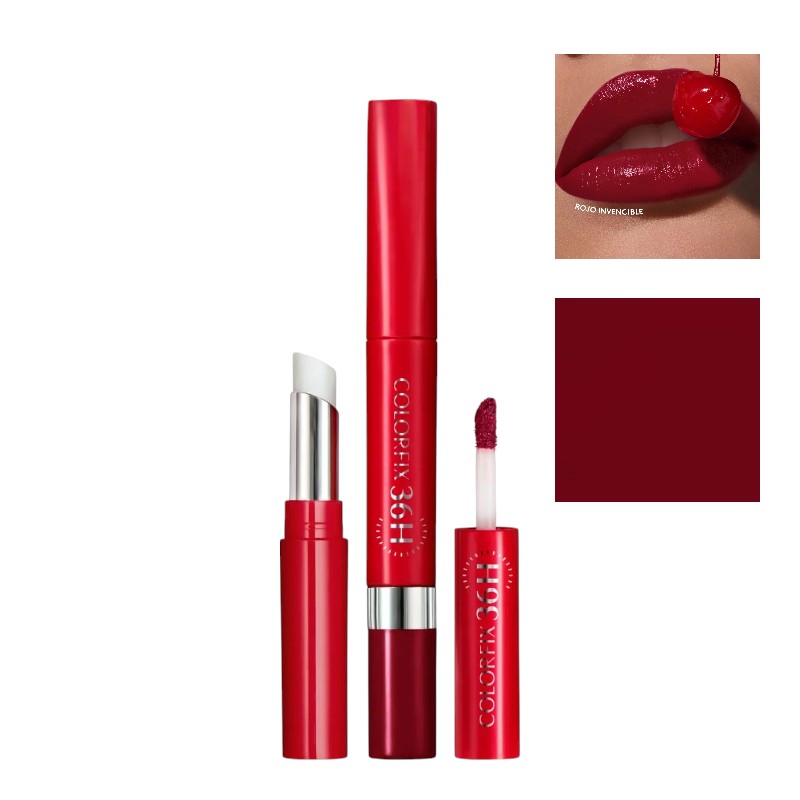DUO TATTOO LABIAL ROJO INVENCIBLE COLOR FIX ESIKA