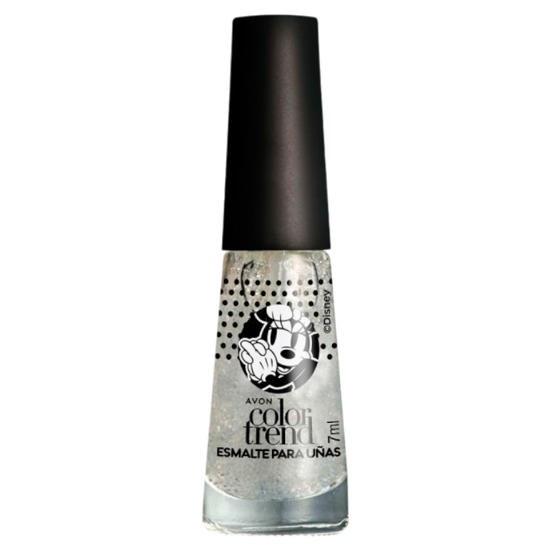 ESMALTE PARA UÑAS EFECTO CONFETI POLKA BLANCO COLOR TREND AVON