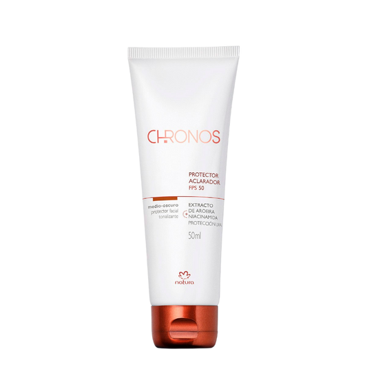 PROTECTOR SOLAR FACIAL MULTIACLARADOR DE MANCHAS FPS 50 MEDIO-OSCURO CHRONOS 50 ML