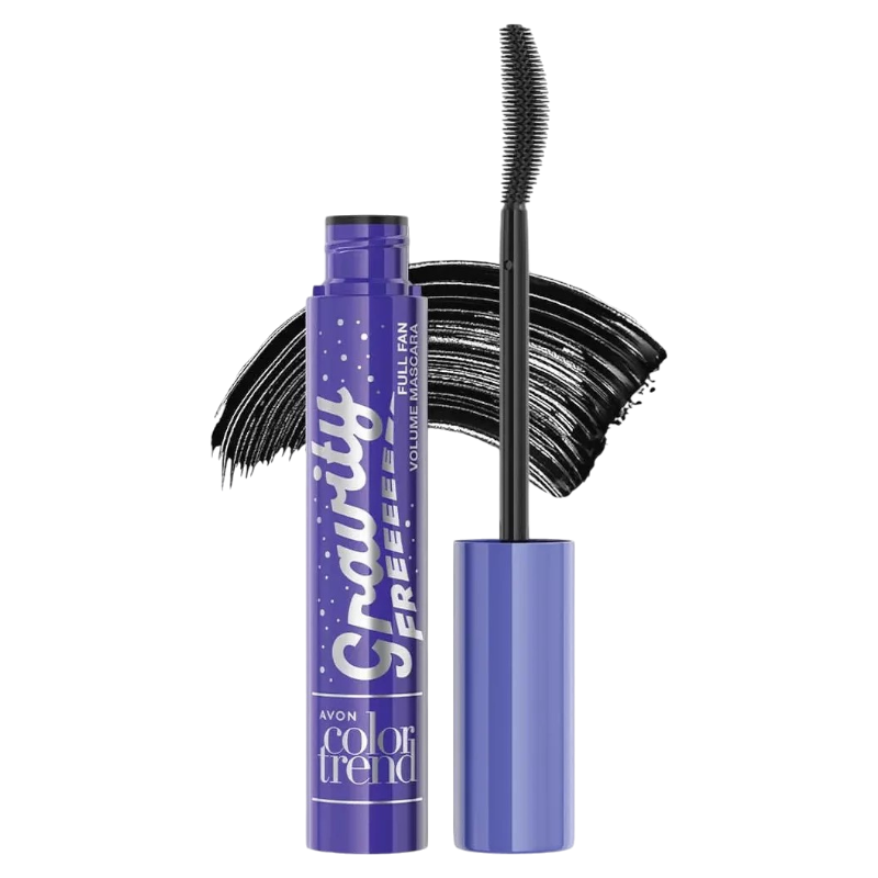 RIMEL PARA PESTAÑAS VOLUMEN EFECTO ABANICO NEGRO GRAVITY FREE COLOR TREND AVON