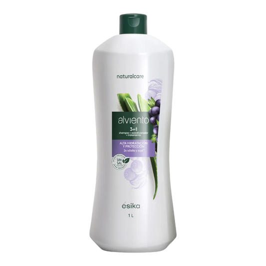 SHAMPOO 3 EN 1 ALTA HIDRATACION Y PROTECCION SABILA Y ACAI ALVIENTO 1 LITRO