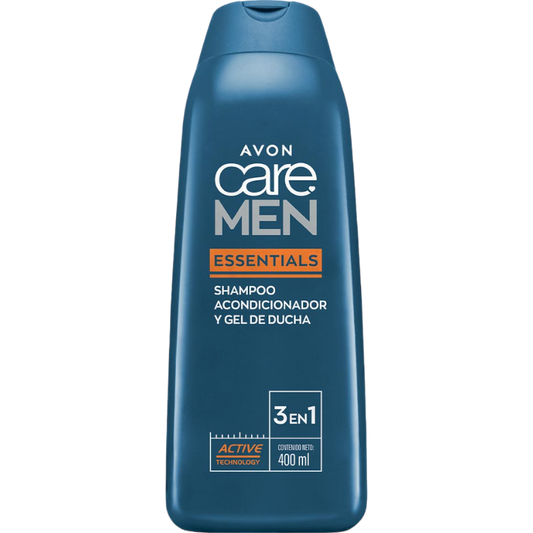 SHAMPOO ACONDICIONADOR Y GEL DE DUCHA AVON CARE MEN 400 ML