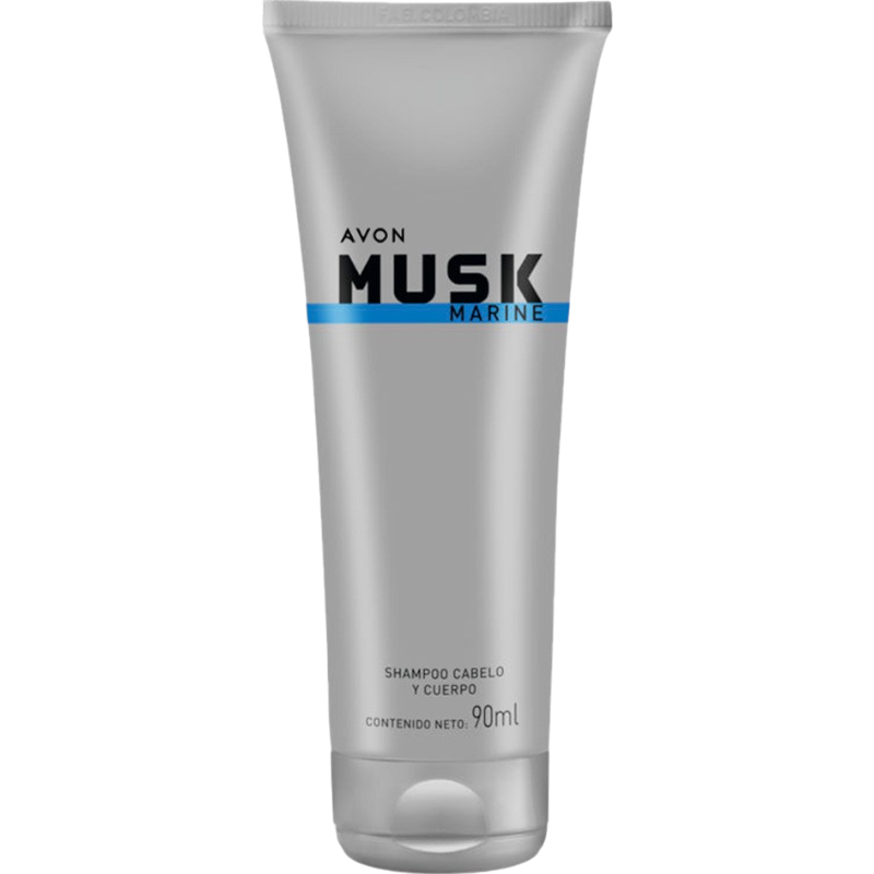 SHAMPOO PARA CABELLO Y CUERPO MUSK MARINE 90 ML