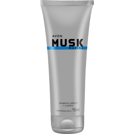 SHAMPOO PARA CABELLO Y CUERPO MUSK MARINE 90 ML